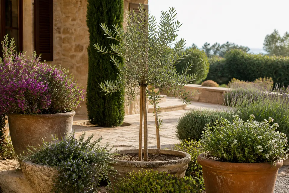 Nueva plantación integrada en una terraza